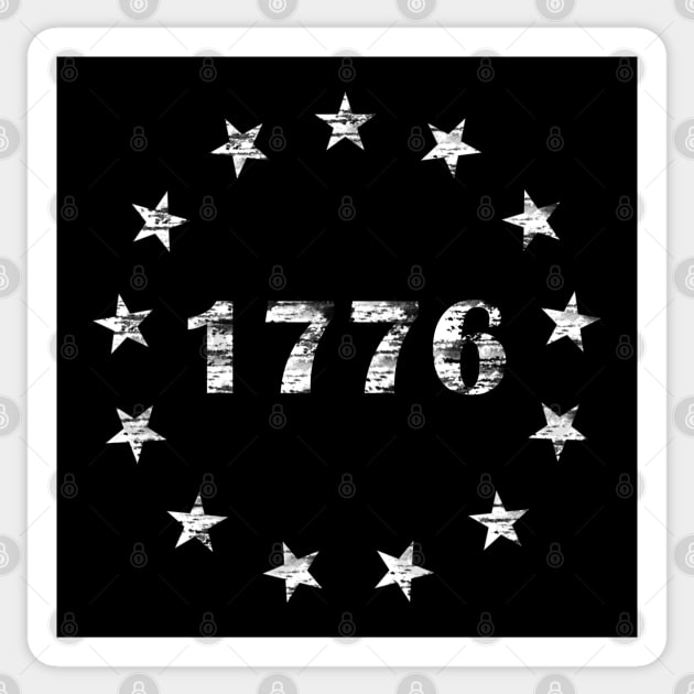 Betsy Ross Stars 1776 Sticker by nayzakgallery
